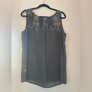 LOFT - Sz L - Sheer Grey Sleeveless Cami